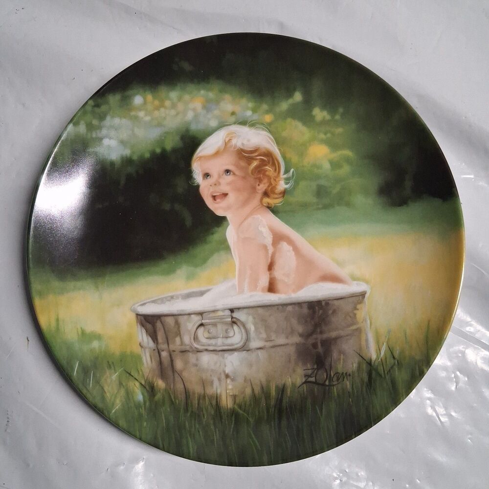 Summer Suds /Donald Zolan 1990 Collectiblea Collector Plate in box 7 1/2" in